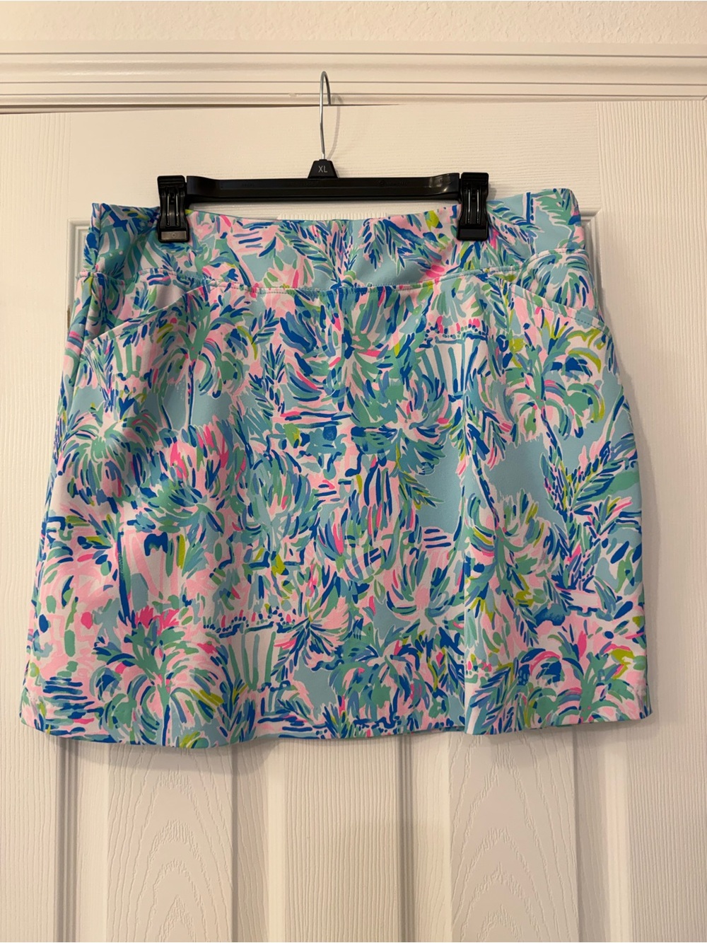 Lilly Pulitzer Pastel Palm-Print Skort in Light Blue, Pink & Green